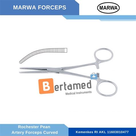 Rochester Pean Haemostatic Forcep Curved Klem Arteri Bengkok 14 Cm 16