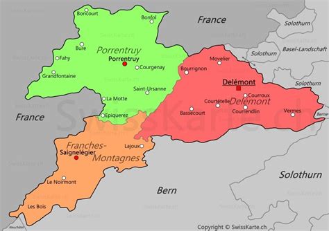 Map Of Canton Of Jura Map Jura Canton