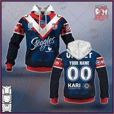 NRL Sydney Roosters Custom Name Number 2021 On Field Indigenous Jersey