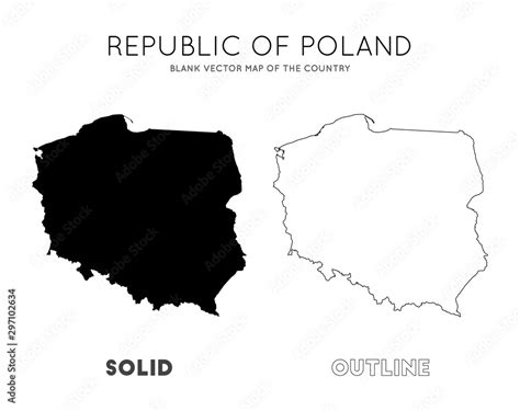 Poland Map Blank Vector Map Of The Country Borders Of Poland For Your