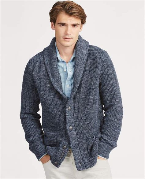 Ralph Lauren Cotton Shawl Collar Cardigan Shawl Collar Cardigan Stylish Men Men Sweater