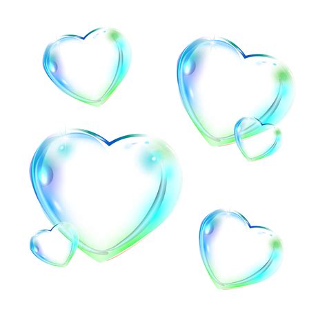 Green Abstract Shapes Vector Art Png Bubble Green Heart Shaped