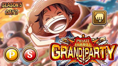 OPTC KID LUFFY AIN T PLAYING AROUND トレクル GRAND PARTY DAY 3 SEASON 5