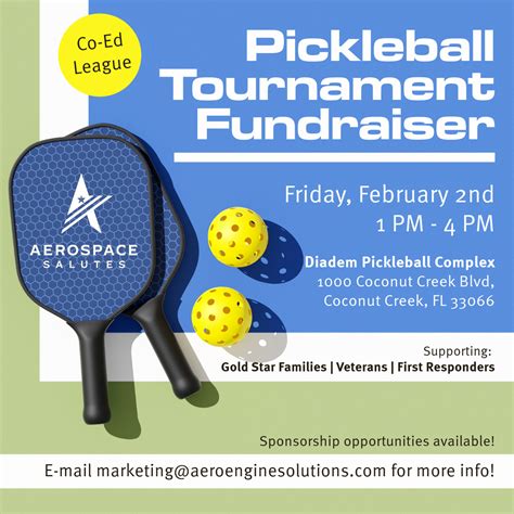 Pickleball Tournament Fundraiser Aerospace Salutes