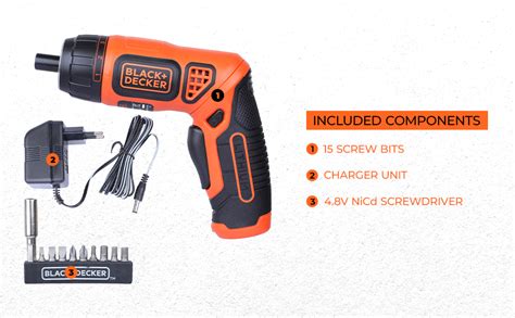 Black Decker Bdcs F In V Li Ion Cordless Screwdriver Kit With