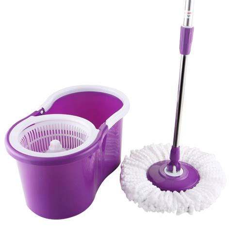 Floor Mop Microfiber Spinning Magic Spin Easy Wbucket 2 Heads 360° Rotating Ebay