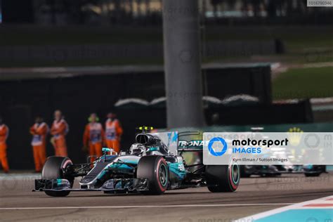 Valtteri Bottas FIN Mercedes Benz F1 W08 Hybrid Leads Lewis Hamilton