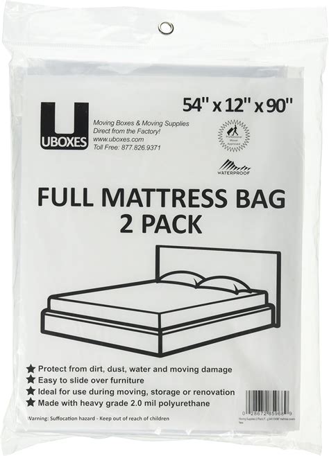 Amazon Uboxes Full Mattress Poly Covers X X In Pack