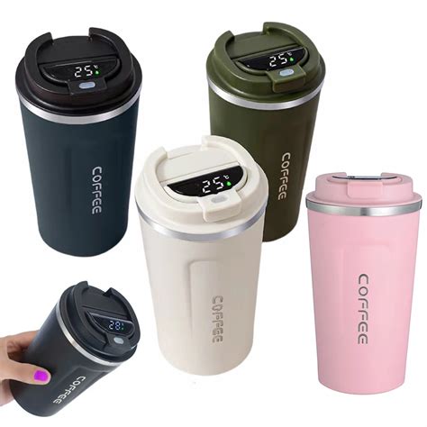 Tasse Caf Thermos Avec Affichage De La Temp Rature Bouteille D Eau