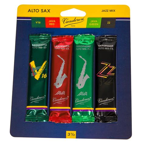 Vandoren Alto Saxophone Jazz Reed Sample Pack Strength Musician