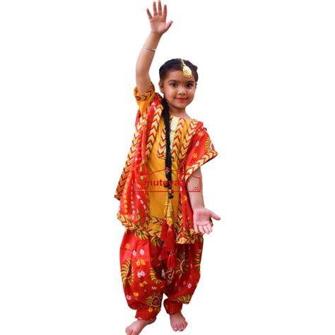 Kids Bhangra Costume Outfit Dance Dress With Accesories Custom Made