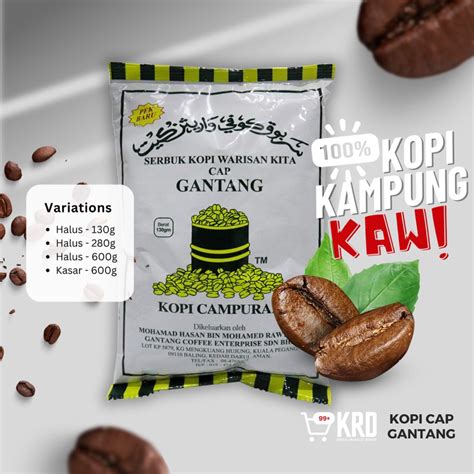 HARGA BORONG Serbuk Kopi Cap Gantang Halus Kasar 100 500g Ori Kedah