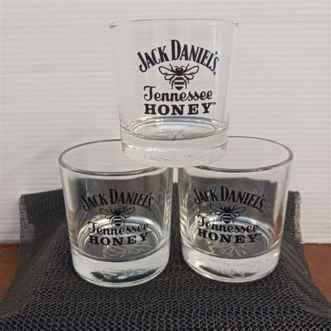 Lot Of 3 Jack Daniels Tennessee Honey Square Glass 3 5” Bee In Bottom Of Glassのebay公認海外通販｜セカイモン