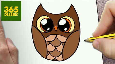 Comment Dessiner Hibou Kawaii Tape Par Tape Dessins Kawaii Facile