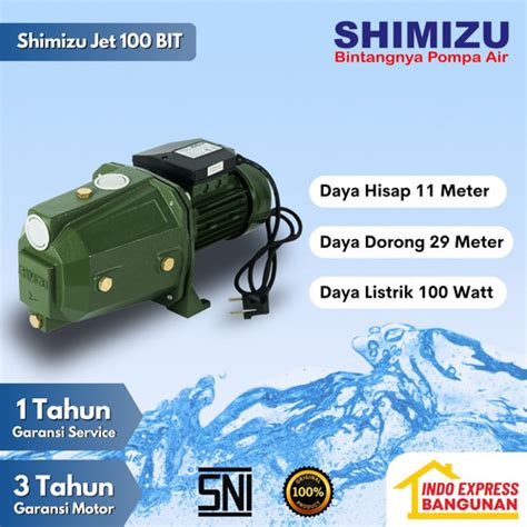 Jual SHIMIZU JET 100 BIT MESIN POMPA AIR SEMI JET GARANSI RESMI Kab