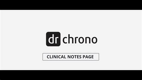 Training Drchrono Charts And Clinical Notes Clinical Notes Page