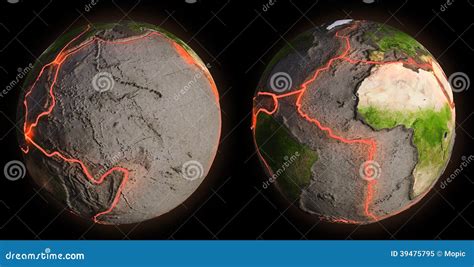 Earth S Fault Lines Stock Illustration Illustration Of Earthquake