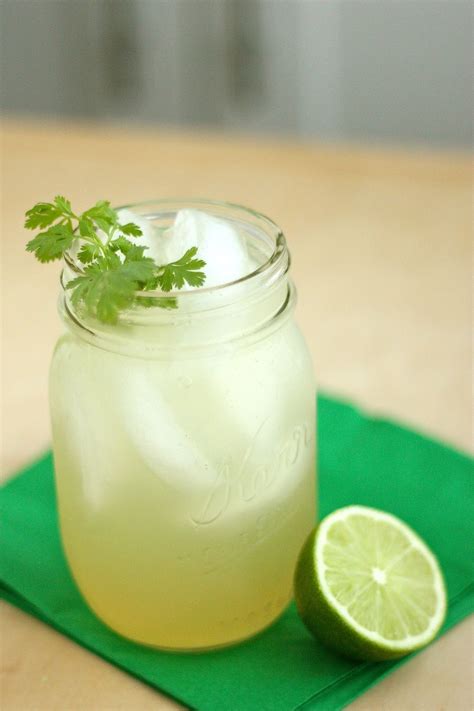 Sparkling Cilantro Limeade With Honey Simple Syrup Project