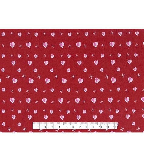 Hearts And Kisses Red Valentines Day Cotton Fabric Joann