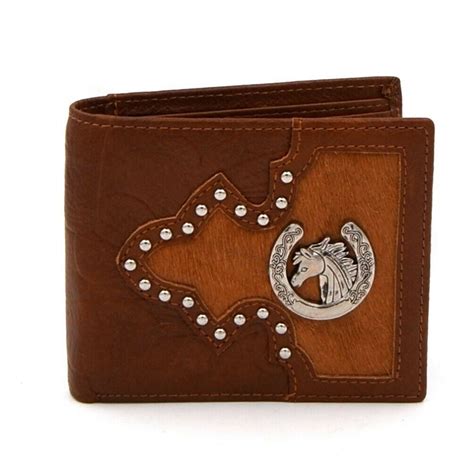 Janhooya Mens Western Cowboy Wallet Genuine Leather Slim Bifold