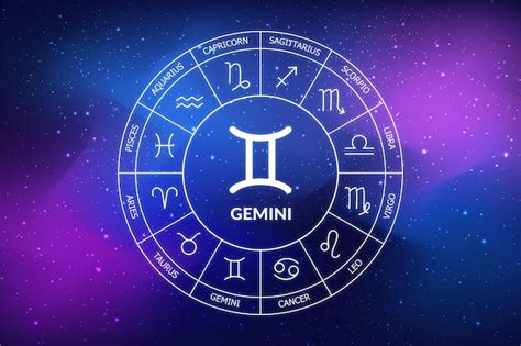 Premium Photo Gemini Zodiac Sign Abstract Night Sky Background Gemini