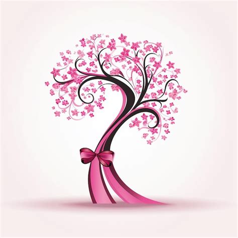 Premium Ai Image Pink Ribbon For Breast Cancer Awareness And Womens