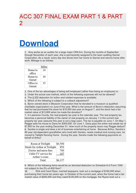 Acc 307 Final Exam Part 1 Part 2 By Jackson22123 Issuu