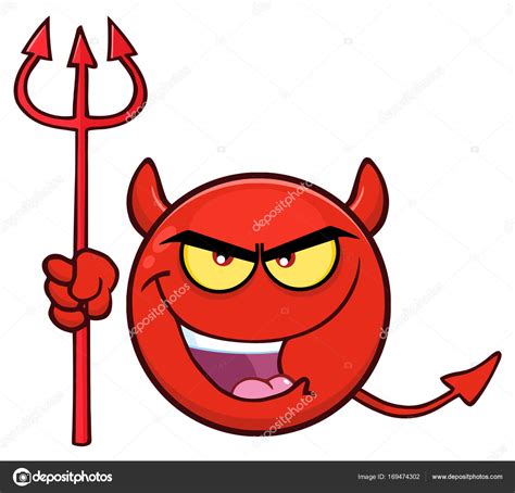 Red Devil Holding Trident Stock Vector Image By Hittoon