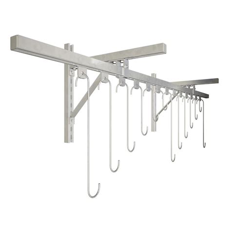 Dero Track Rack Wall Mount 13-Bike Galvanized Bike Rack-TR-W - The Home ...