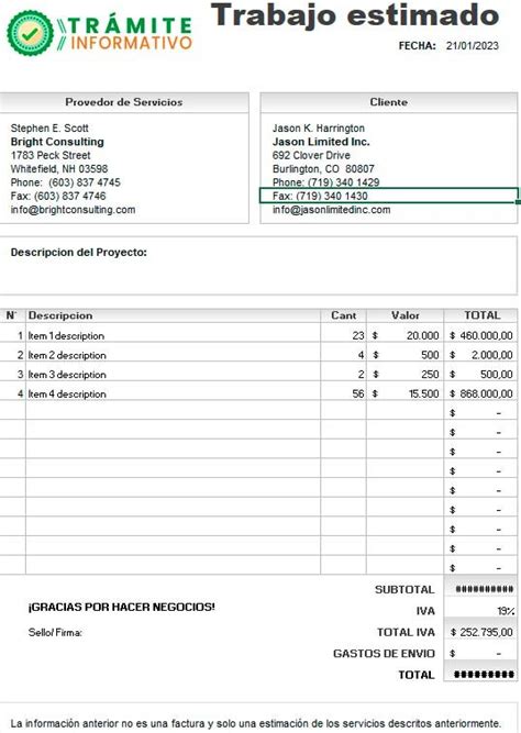 Plantilla De Cotizaci N Excel