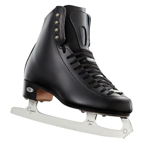 Riedell 223 Stride Black Mens Figure Skates Capri Blades Mens Figure Skates Skater Look