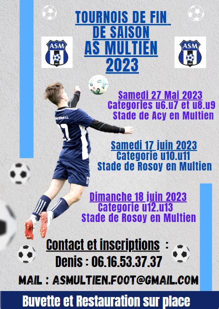 Actualit Tournois Jeunes De Fin De Saison As Multien Club Football