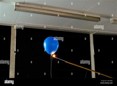 Investigating combustion of hydrogen. Image 2 of 3. Experiment to ...