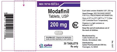 Modafinil Fda Prescribing Information Side Effects And Uses