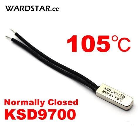 5pcs Lot KSD9700 5A250V 105 Degree Celsius N C Normally Closed