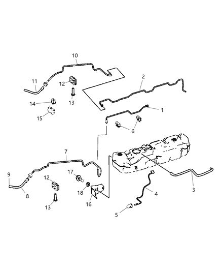 Fuel Line 2007 Dodge Sprinter 2500