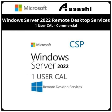 Microsoft Windows Server 2022 Remote Desktop Services 1 User Cal