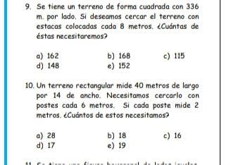 Solved Se Tiene Un Terreno De Forma Cuadrada Con 336 M Por Lado Si