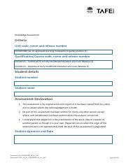 Learning Framework LA024904 AE Kn 1of2 Pdf Knowledge Assessment