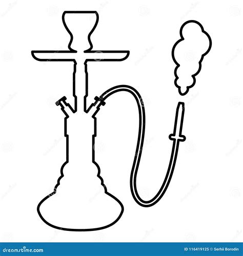 Hookah Shisha Outline Icon Elements Of Smoking Activities