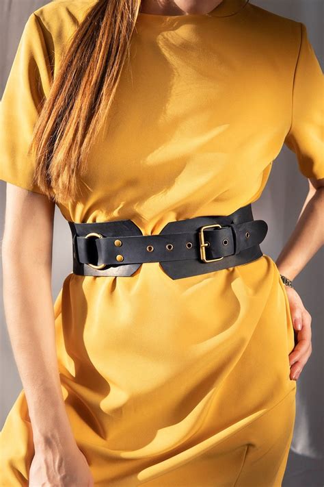 Wide Leather Belt For Women Vintage Genuine Leather Belt For Etsy