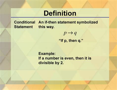 Definition Geometry Basics Conditional Statement Media4Math