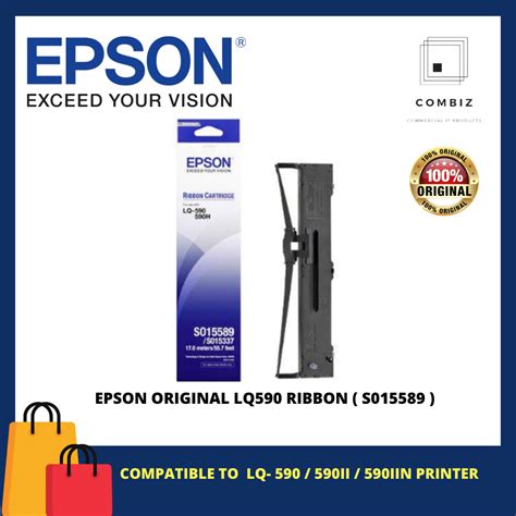 EPSON ORIGINAL LQ590 RIBBON S015589 LQ 590 590II 590IIN Lazada