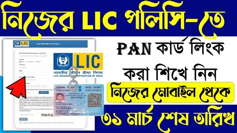 Lic Policy Linked With Pan Card How To Link Pan With Lic Policy Lic Policy And Pan Link