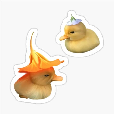 "Baby Ducks With Flower Hats" Sticker for Sale by cissabug | Redbubble