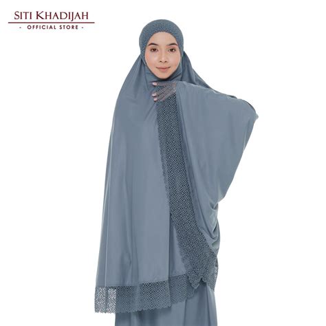 Siti Khadijah Telekung Modish Lian Li In Ash Blue L Temptations