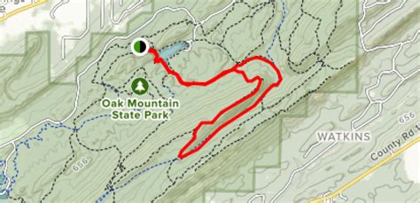 Oak Mountain State Park Trail Map - Printable Map