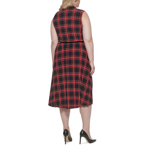 Tommy Hilfiger Womens Plus Plaid Maxi Dress Product