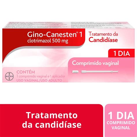 Gino Canesten Comprimido Vaginal 500mg 1 Unidade 1 Aplicador