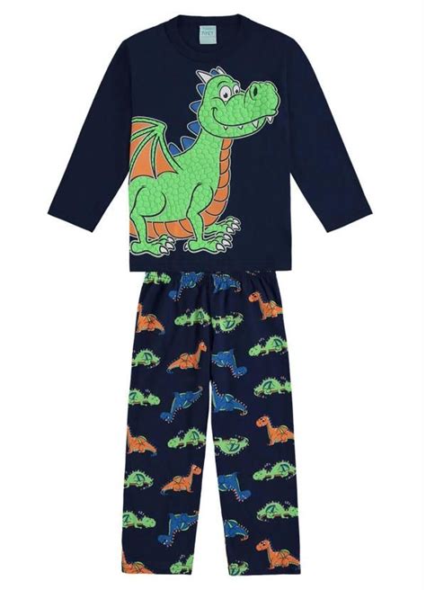 Pijama Infantil Masculino Kyly Composto Por Camiseta E Cal A Em Meia